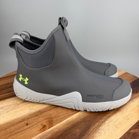 Under Armour Men's 8 Shoreman Storm/Waterproof Deck Boots 3026906-101 Dark Gray
